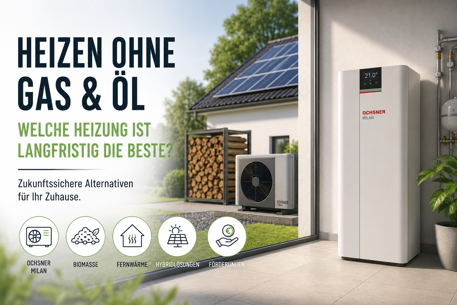 Welche Heizung ist die beste? Heizen ohne Gas und Öl langfristig gedacht